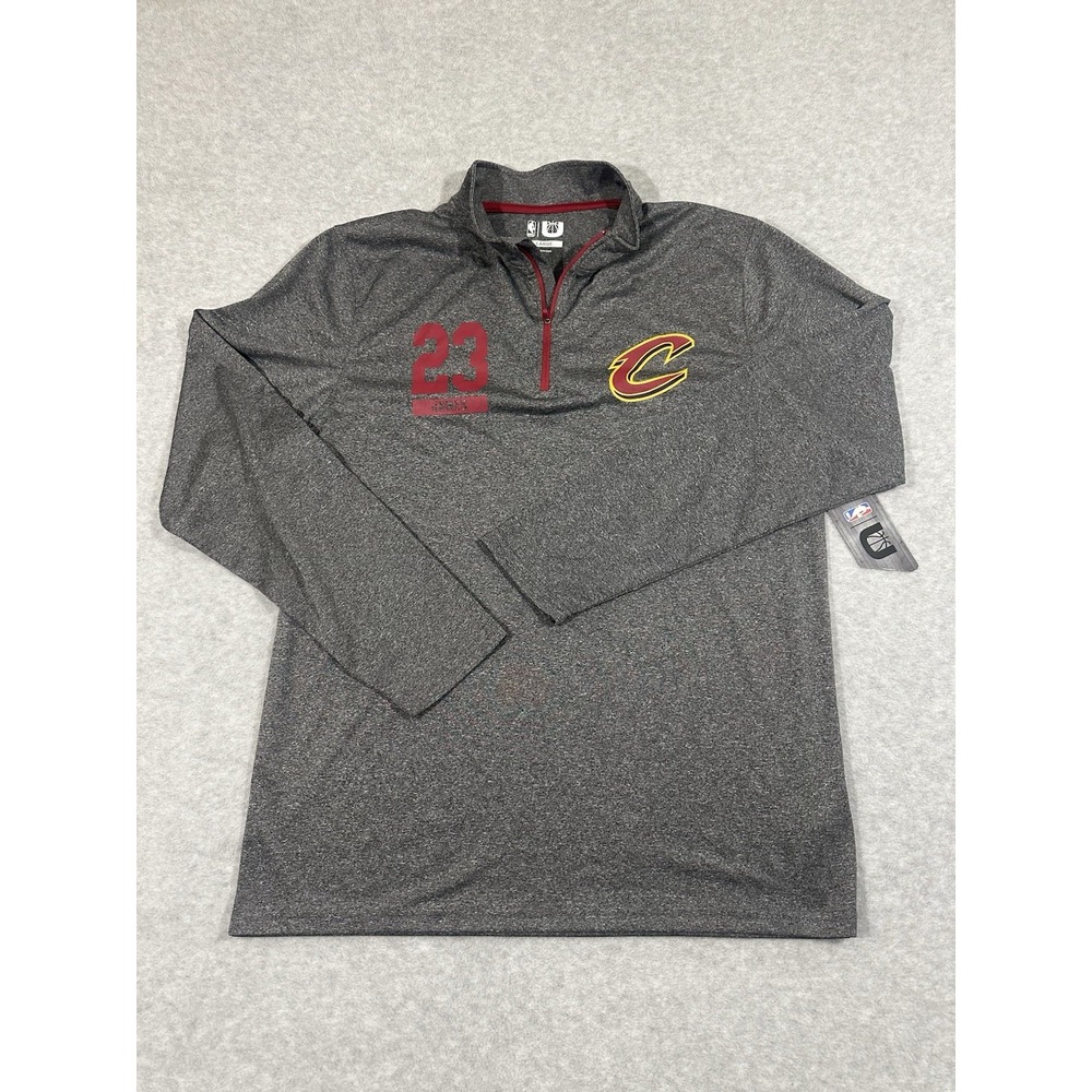 Cleveland‎ Cavaliers Pullover Mens Large Lebron James 23 NBA 1/4 Zip L/S NWT